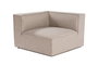 Atelier Del Sofa L1 Sofá 1 Plaza, Tela Lino, Beige Arena, Estructura Haya